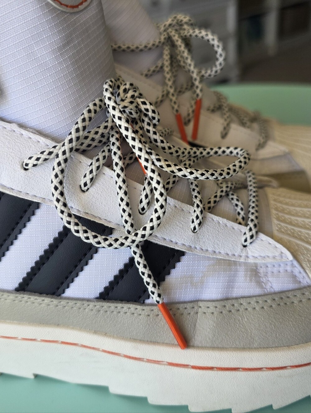 Adidas Superstar Winter Trek Shoes-Kids White High-Top Sneaker Sz 5.5 Kids